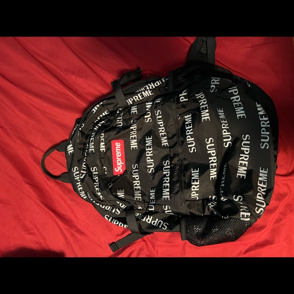 Black supreme back reflective